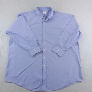 Camisa Brooks Brothers Hombre 20 36 Azul Pata de Gallo Cuadros Sin Hierro Botón Madison - Imagen 1 de 11