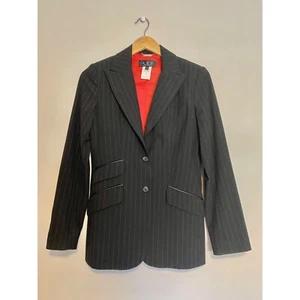 A.B.S. By Allen Schwartz Pinstripe Blazer Size 4 - Picture 1 of 15
