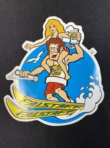 Vintage Original Falstaff Beer Fearless & Fanny Water Skiing Decal Sticker 1974 - Picture 1 of 3