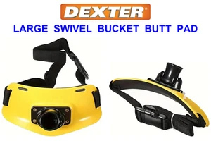 DEXTER LARGE YELLOW SWIVEL BUCKET BUTT PAD COD SEA FISHING TACKLE BOAT ROD REST - Picture 1 of 5
