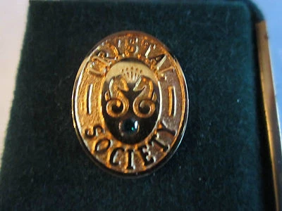 PIN SOLAPA SOCIEDAD CRISTALINA VINTAGE CON PIEDRA VERDE O CRISTAL? - TUB BBA Foto 1 de 3