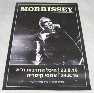 MORRISSEY Concert In ISRAEL Live 2016 08,23+24,2016 Original Promo Rare POSTER - Picture 1 of 1