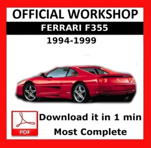 TALLER OFICIAL Servicio Manual Reparación para Ferrari F355 1994 - 1999 - Imagen 1 de 1