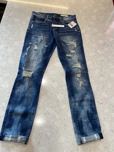 BlankNYC Tomboy low-rise jeans distressed  Size 25 NEW w tags - Medium Wash - Picture 1 of 12