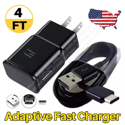 USB-C Type C Fast Charger Cable Power Adapter Cord For Android Samsung iPhone 15 - Image 1 of 4