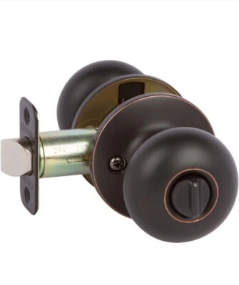 Juego de perillas de privacidad Callan Saxon serie grado 3 bordes bronce KS1027  Foto 1 de 2