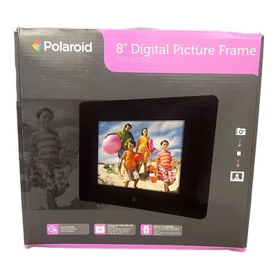 Polaroid 8" Digital Picture Frame PDF-825NC with Remote Tested Working  - Image 1 of 3