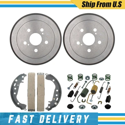 Rear Brake Drums Shoes & Hardware Spring Kit Fits Toyota Prius 2004-2009 - Image 1 of 4