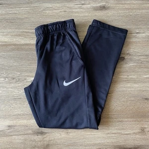 Nike Black Training Pants Boy's Large Pockets Elastic Waist Dri-Fit Joggers - Picture 1 of 12