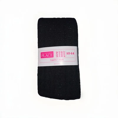 Children's Place Girl's Tights 1 PAIR  (Black)  12-14 - NEW - Image 1 of 2