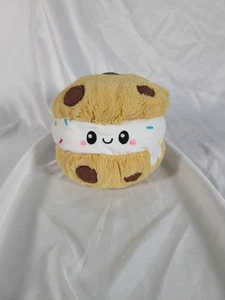 Zerdrückbares Plüsch-Schokoladenstückchen Eiskeks-Sandwich 5 Zoll Stofftier Spielzeug - Bild 1 von 10