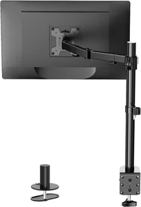 Supporto Monitor Singolo per Monitor Fino a 27 Pollici, Regolabile Braccio Monit - Foto 1 di 12