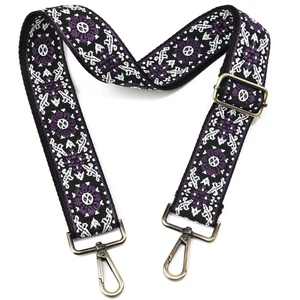 Purse Strap Adjustable Replacement BeltsBrushed Brass Hardware Retro Jacquard... - Picture 1 of 6