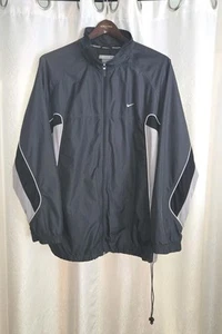Nike Vintage Full Zip Windbreaker Jacket Men Size L Black 90's Y2K - Bild 1 von 16