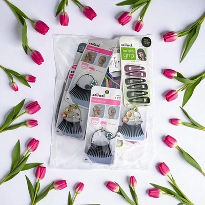 Enorme Lote de 5+ Diademas Elásticas Floral Metallic Clips Paquete Foto 1 de 4