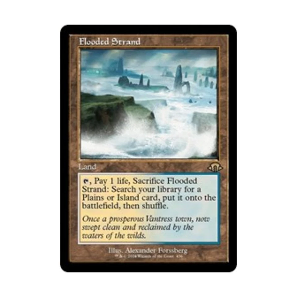 WOTC Modern Horizons 3 Flooded Strand (Retro Frame) (R) (Foil) NM - Image 1 of 1