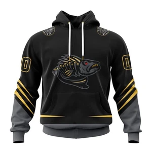 Personalized Toledo Walleye BoneFish Men's Fan Gear Hoodie, Long Sleeve Shirt - Picture 1 of 10