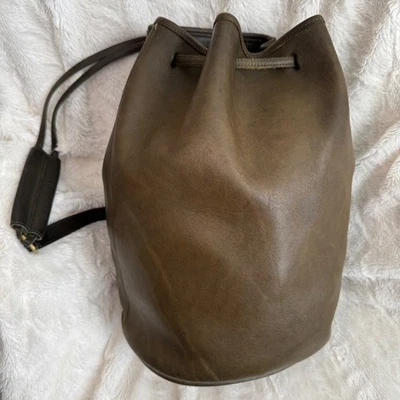 Vintage COACH USA 9929 Olive or Loden Green The Sling Leather XL Bucket Bag - Image 1 of 4