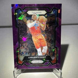 2023-24 Panini Prizm Luguentz Dort Purple Ice Prizm 131/149 #254 OKC Thunder - Picture 1 of 3