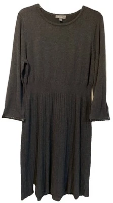 Vestido para mujer NEIMAN MARCUS gris oscuro talla XL imitación cuero alrededor de las mangas puños Foto 1 de 4