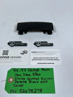 Cubierta de interruptor de control de crucero OEM 1994-1997 Dodge Ram 1500-3500 52078278 Foto 1 de 4