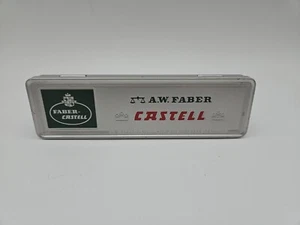 Vintage A.W. Faber Castell Tin Case Woth 12 4H Pencils And Paper Lining - NEW - Picture 1 of 5