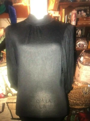 Blusa KENSIE Cool de ónix negra talla L Foto 1 de 3