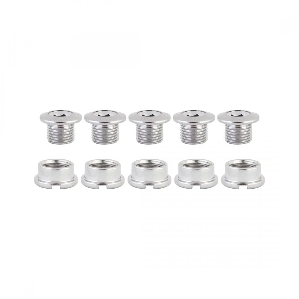 ORIGIN8 BIKE BICYCLE CHAINRING BOLTS SET SINGLE STEEL CHROME - Image 1 of 1