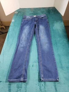 Hudson Jeans Sz 14 Youth Girls Blue Pants Stretch Ladies Mid Rise Denim Straight - Picture 1 of 13