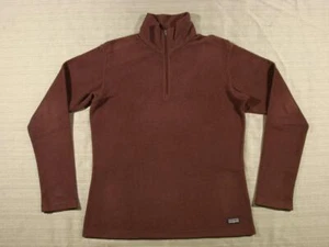 W's Patagonia Micro-D-Luxe 1/4-Zip pullover fleece shirt top Small S Dark Ruby - Picture 1 of 5