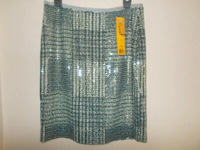 $375 Falda Lápiz Tory Burch Bristol Lentejuelas Timberwolf Multi Talla 6 Nueva Con Etiquetas Foto 1 de 4