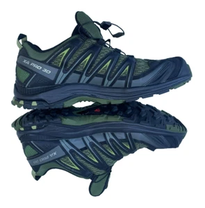 Salomon XA Pro 3D Trail Running Hiking Shoe Black/Green Size 12 US - Picture 1 of 10