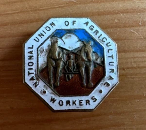 NATIONALE UNION DER LANDARBEITER EMAILLE PIN ABZEICHEN (F. COBB & CO SHEFFIELD) - Bild 1 von 2