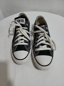 ALL STAR CONVERSE CHUCK TAYLOR 3J235 BLACK WHITE CANVAS Mens 5. Womens 7 - Picture 1 of 4