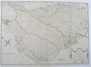 Dintorni di Keswick e Broadwater: mappa in grande scala di James Clarke, 1787 - Foto 1 di 2