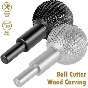 Sphere Rotary Burr Carbon Steel Wood Carving Burr 10mm Shank Durable flPkO - Picture 1 of 14