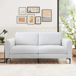 Teddy Velvet Sofa Modern Couch Love Seat Settee Room Apartment Office Couch New - Picture 1 of 7