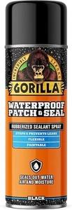 Gorilla Waterproof Patch & Seal Rubberized Spray, Black, 16 Ounces, 1 Pack - Picture 1 of 3