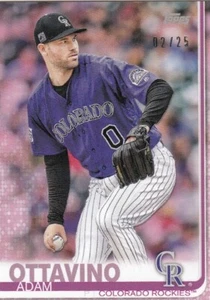 ADAM OTTAVINO /25 TOPPS MINI PINK ON DEMAND COLORADO ROCKIES #106 2019 19 - Picture 1 of 1