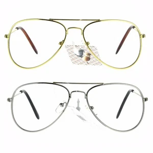 Childrens Size Clear Lens Metal Rim Eye Glasses - Picture 1 of 13