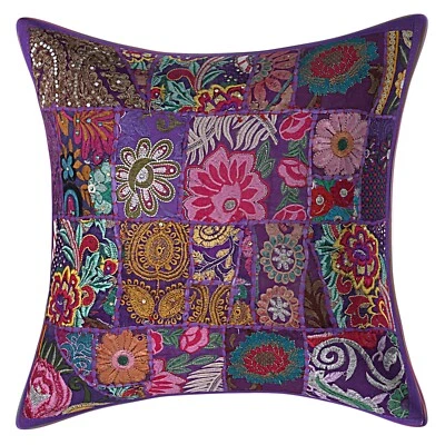 24" Patchwork Cotton Pillow Case Cover Indien Bedding Sofa Cushion Cover Throw - Image 1 of 2