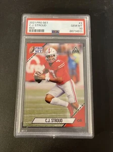 CJ STROUD 2021 PRO SET #2 Red Low Pop PSA 10 Rookie RC - Imagen 1 de 3