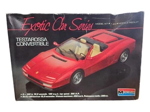 1988 Monogram Ferrari Testarossa Exotic Car Series 1:24 #2782 Open Box COMPLETE - Picture 1 of 7