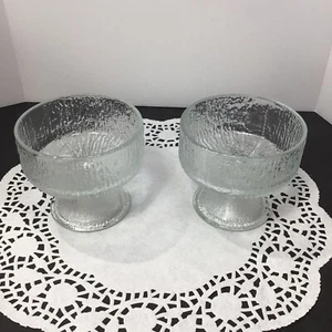 Indiana Glass Crystal Ice Footed Sherbet Bowls, Set of 2 - Picture 1 of 15
