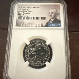 2022-D Anna May Wong Women Quarter NGC MS69 Early Releases - Picture 1 of 2