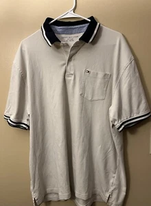 Tommy Hilfiger Polo Shirt Mens Size 2XL White Casual Short Sleeve - Picture 1 of 8