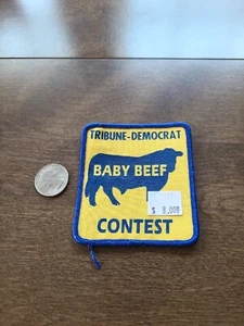 Nice Vintage Tribune Democrat Baby Beef Contest Patch - Picture 1 of 2