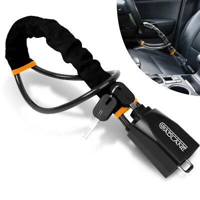 GADLANE Seat Belt Lock Steering Wheel Lock Car Security Anti-Theft Device Black