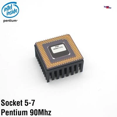 Cpu Intel Pentium 90mhz Sx968 P54c/P54cs Processor Socket 7 Heatsink A80502-90 - Image 1 of 2