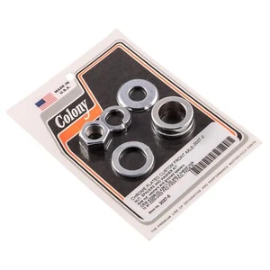 #2027-5 Front Axle Nut Grooved Spacer Kit 2000-03 HD FXD/FXDX/FXDL/FXDS/XL Chrom - Picture 1 of 1